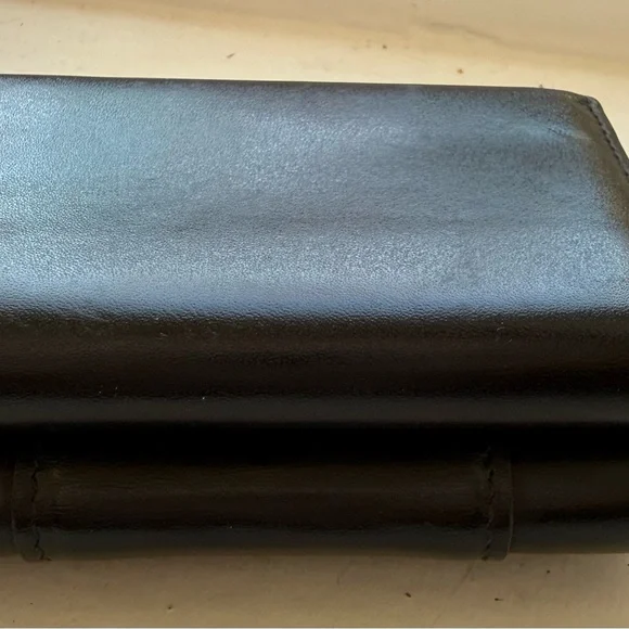 Balenciaga Hourglass Mini Black Calfskin Wallet with Gold Logo - Picture 12 of 15